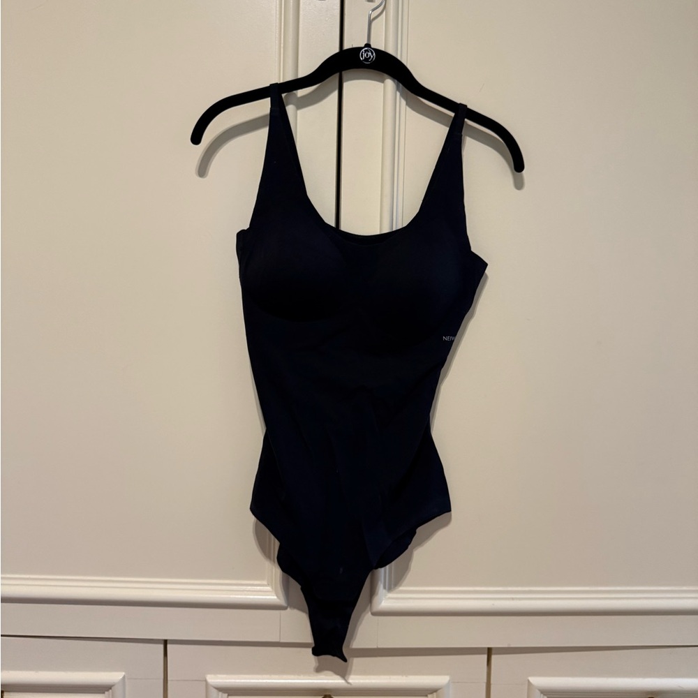 NEIWAI Cotton Barely Zero Bodysuit in Black Truffle fits XS-M